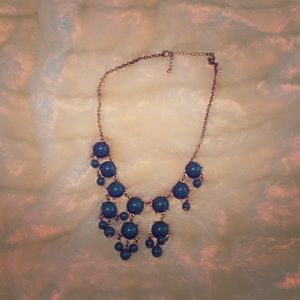 Teal and gold necklace